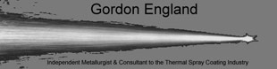 Gordon England Independent Thermal Spray Coating Consultant