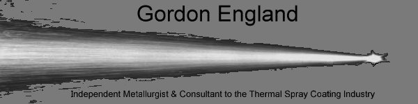 Gordon England Thermal Spray Coating Consultant